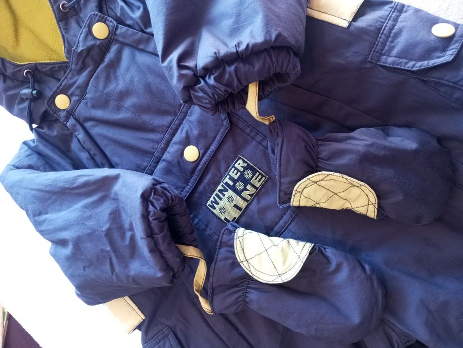 Теплий дитячий комбінезон 68р(3-6міс) + шапка і шарф