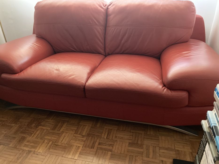Sofa em pele de 2 lugares