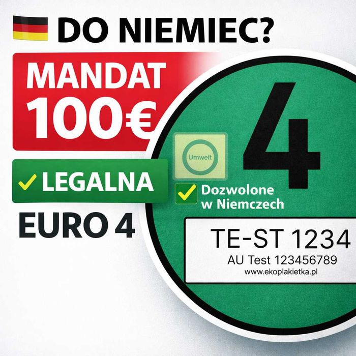 Umweltplakette Niemcy EURO 4 – plakietka ekologiczna Umweltzone