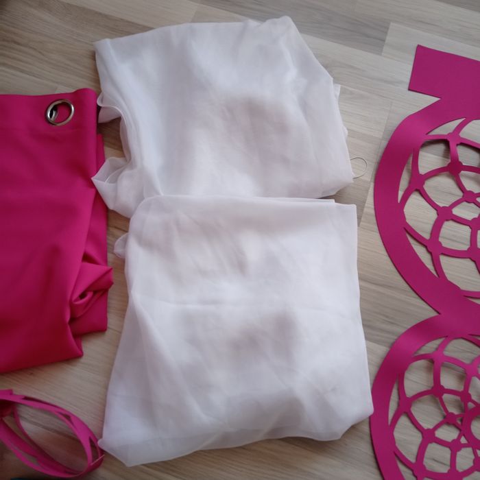 Zestaw firanek Róż