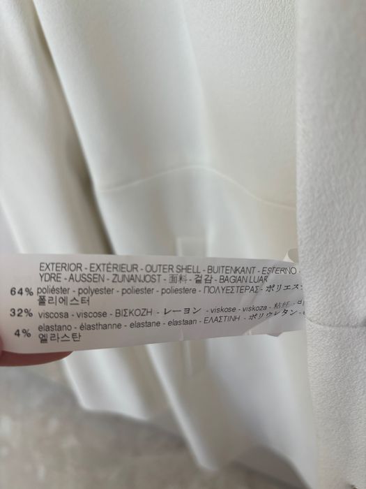 Zara śmietanowy surdut płaszczyk damski M/38