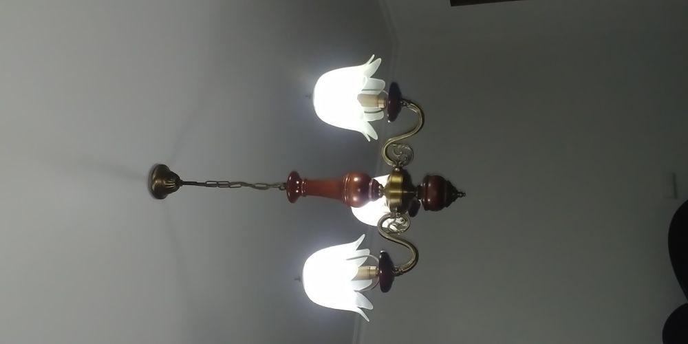 Conjunto candeeiro de tecto e 2 de pé