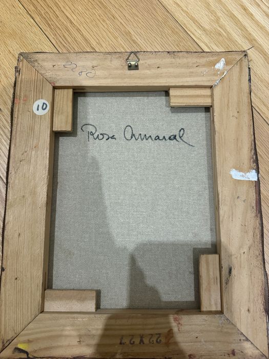 2 Quadros de Rosa Amaral – Pintura Abstrata – 22 × 27 cm