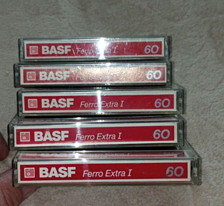 BASF Ferro Extra I 60 kasety MC 5 sztuk do nagrania