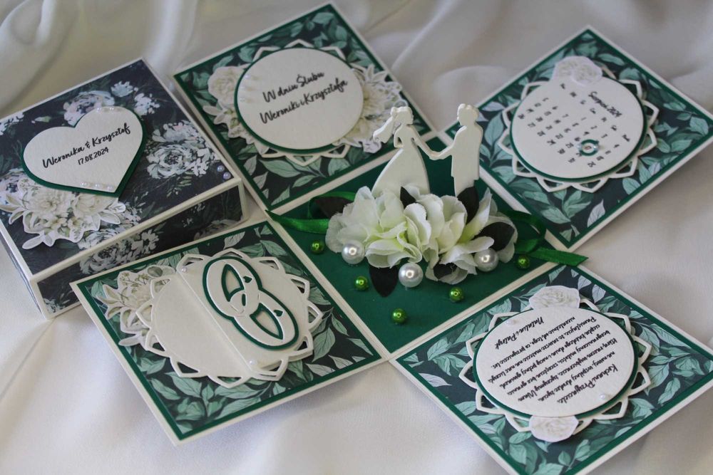 Pamiątka ślubna - exploding box