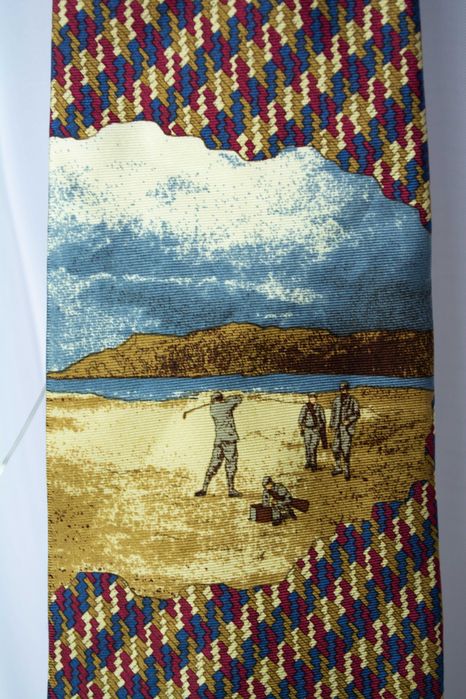 SKANDIA Tie Break jedwabny krawat casual vintage