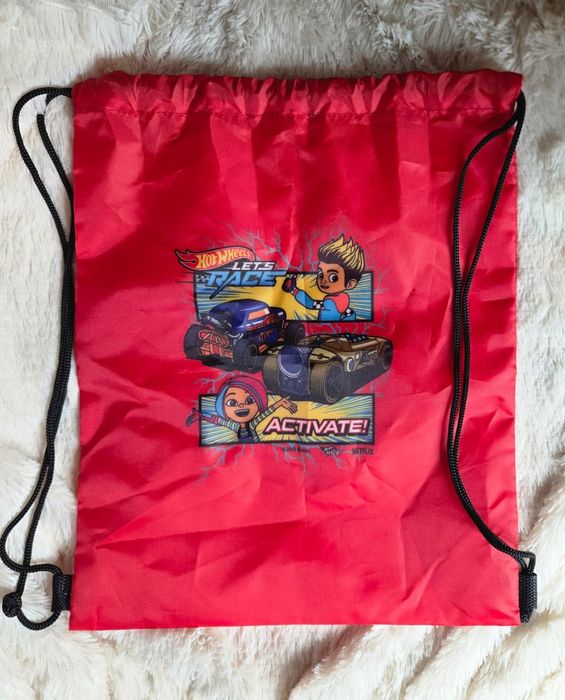 Mini Plecak Worek Szkolny Przedszkole Hot Wheels Czerwony