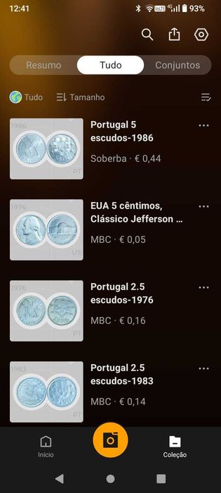 Coleção de moedas