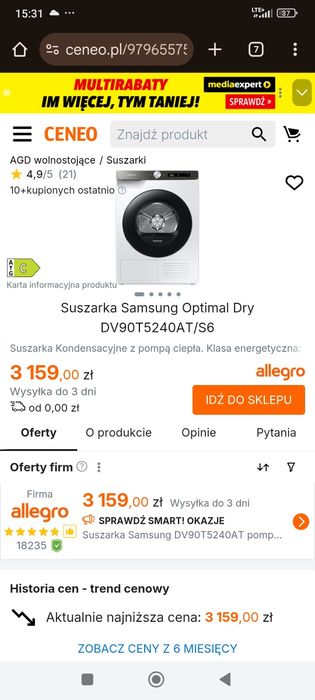 Suszarka do ubrań Samsung 9kg