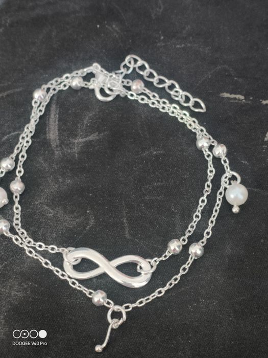 Conjunto 21 Tornozeleiras prateadas