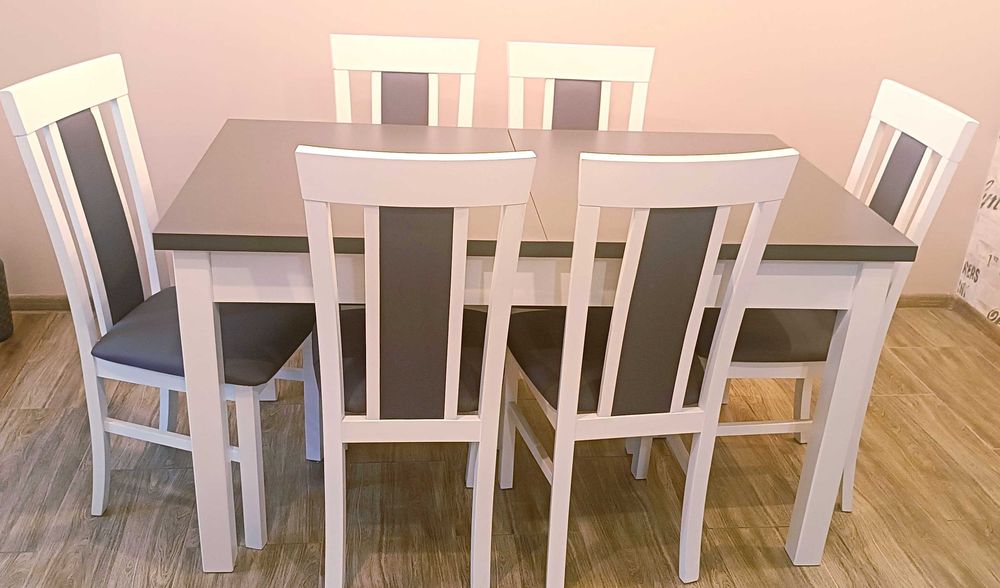 Stół rozkładany+6 krzeseł