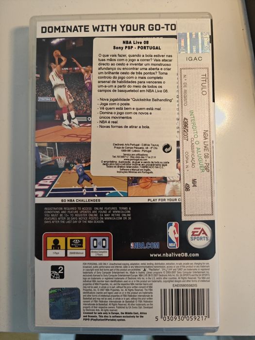 NBA Live 08 para PSP