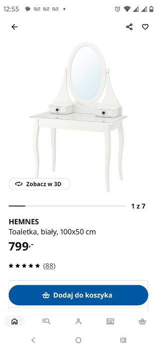 Toaletka Hemnes Ikea