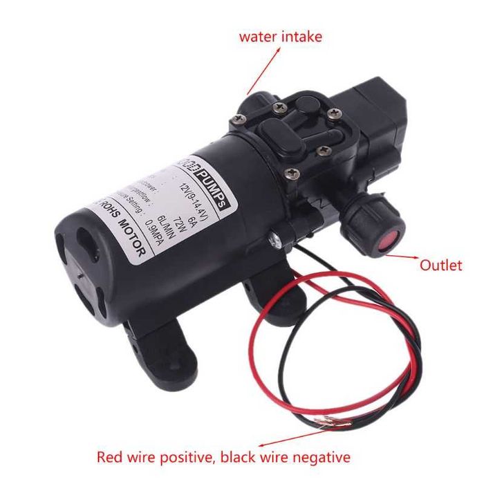 Bomba de água 12v 70w 6l 130 psi