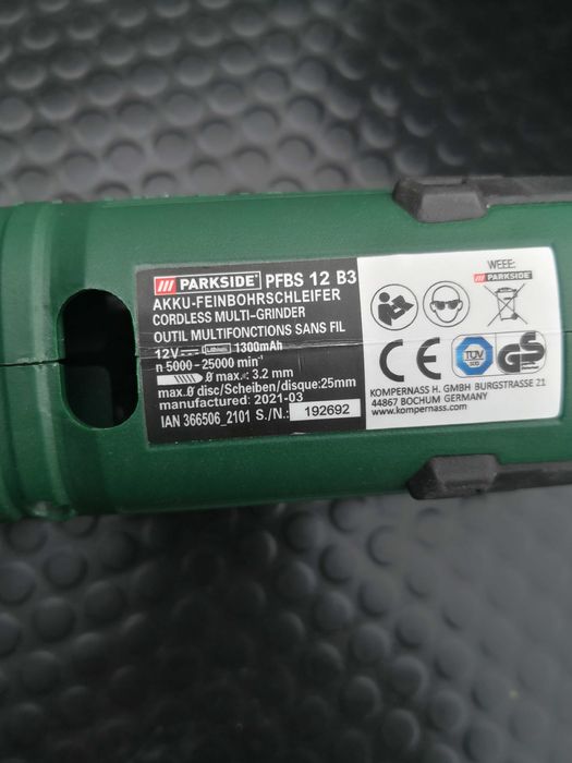 Аккумуляторный гравер parkside 12v 25000rpm: 250 грн ...