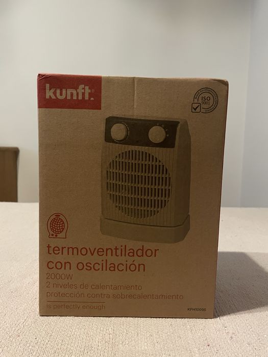 Termoventilador com Oscilação Kunft 2000W – Como Novo!