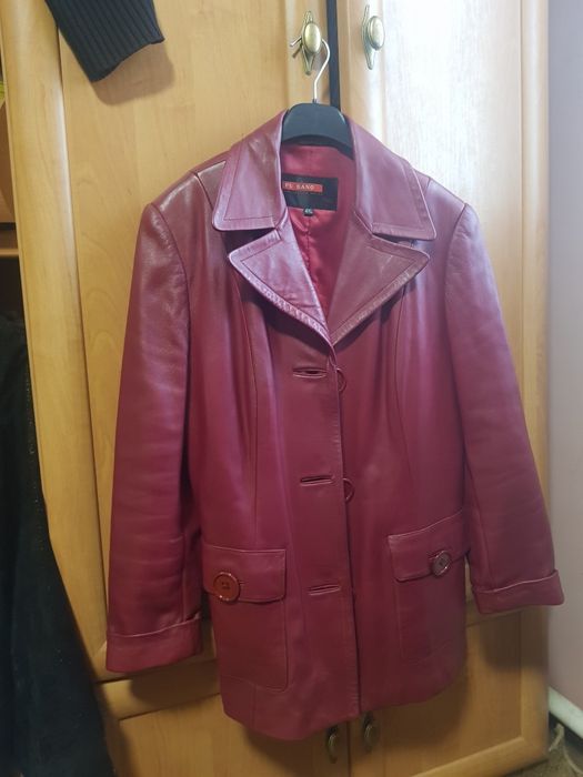 Пиджак кожаный женский