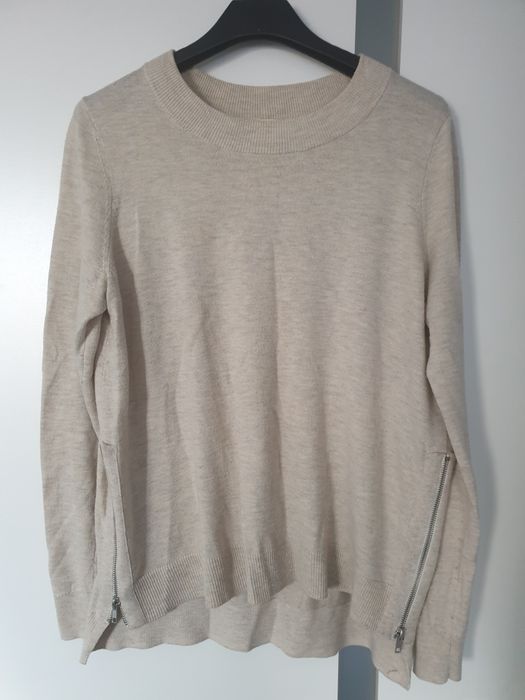 H&M oryginalny sweterek z zamkami po bokach roz M/L