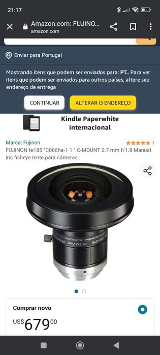 Lente Fujinon com ( suporte )