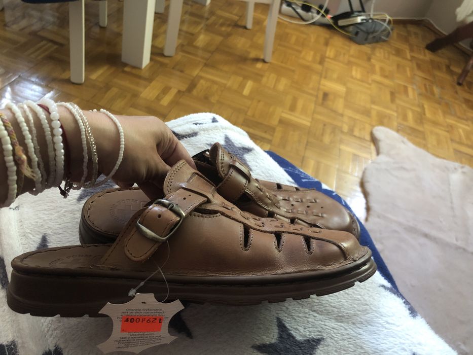 Męskie klapki skórzane rozmiar 40