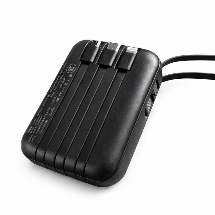 Power Bank Solarny 20000mAh 4 Kable USB-C Lightning Micro USB Latarka