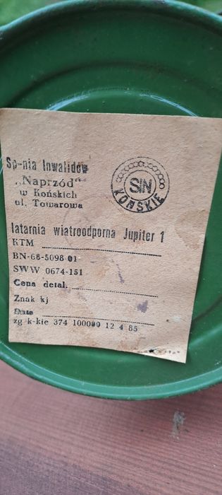 Lampa wiatrowa Jupiter 1 nieużywana