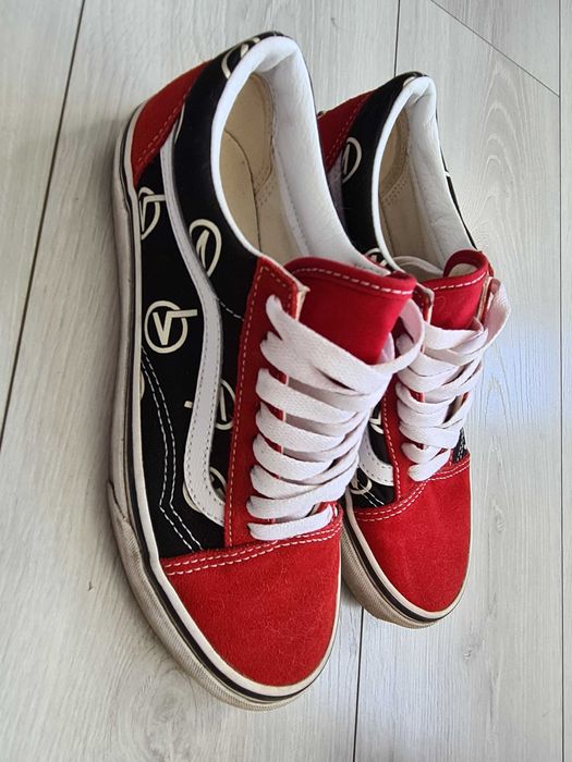 Buty Vans Old Skool Circle V Czarne Czerwone r.39