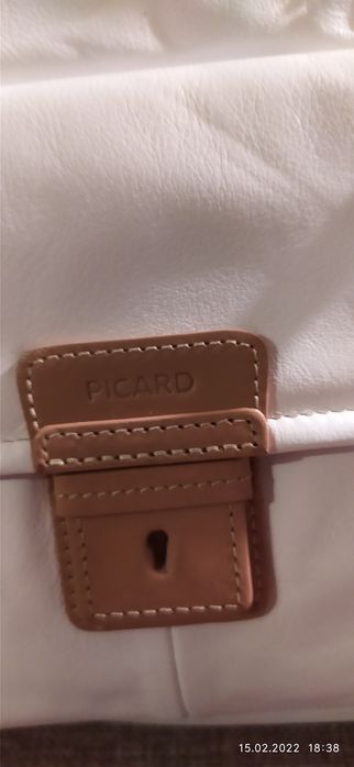 Picard biała skórzana