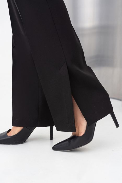 Брюки Zara чорні з розрізами по боках розмір s