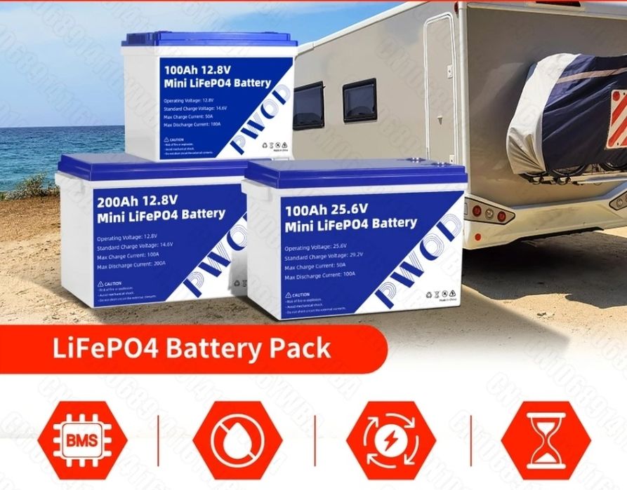 LIFEP04 akumulator 200Ah lifepO4 przyczepa kamper offgrid system bms
