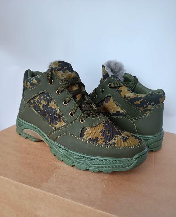 Зимові ботинки хакі/піксель/олива