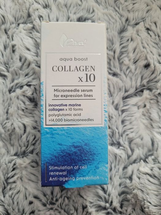 Ava Aqua boost Collagen x10 mikroigłowe serum na zmarszczki mimiczne 15 ml