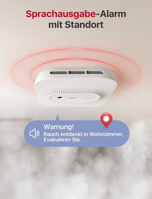 X-Sense XP02S-MR61 bezprzewodowy czujnik dymu, zestaw 6 sztuk - NOWY