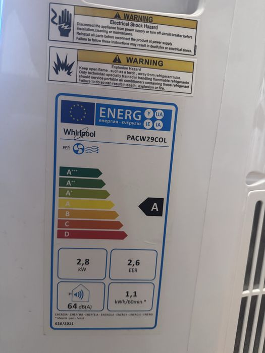 Klimatyzator przenośny Whirpool PACW29COL