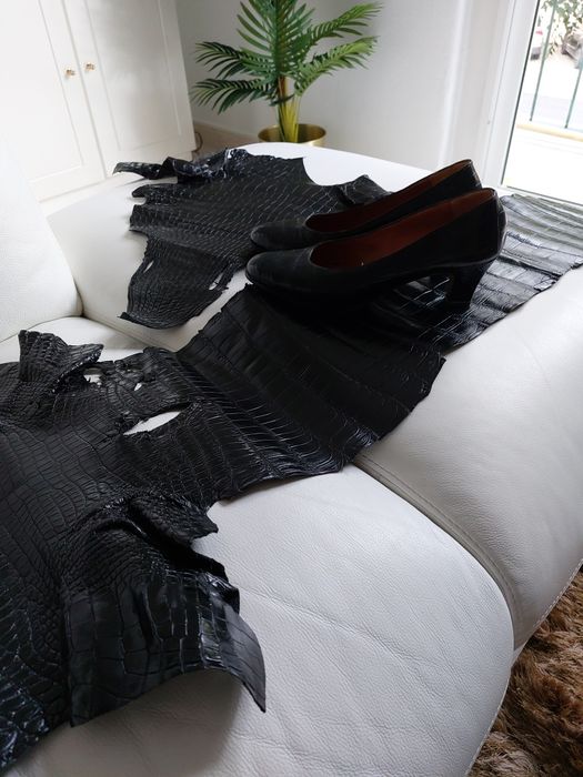 Sapatos de pele de crocodilo verdadeiros 37