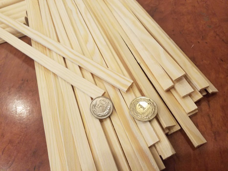 Listwa modelarska 3x10 mm drewniana listewka kantówka