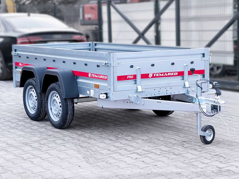 Nowa przyczepka 264 x 126 cm TEMARED PRO 2612/2 dwuosiowa samochodowa