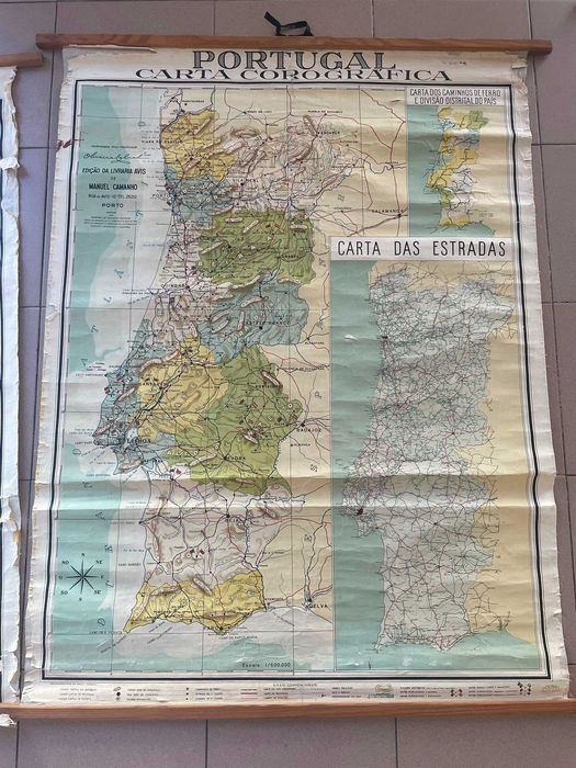 Mapas escolares antigos - Portugal