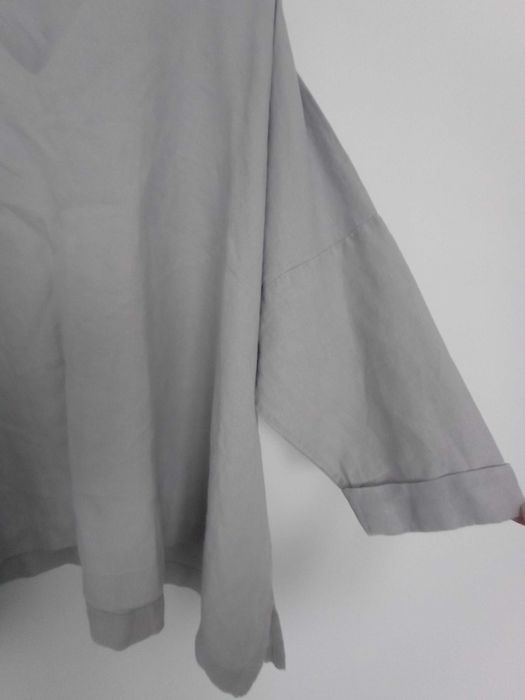 nowa bluzka elegancka LEN szara oversize