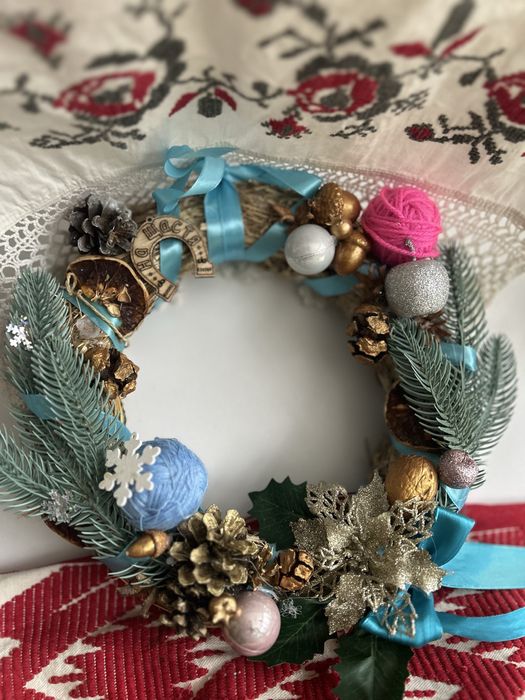 Віночок Вінок новорічний різдвяний