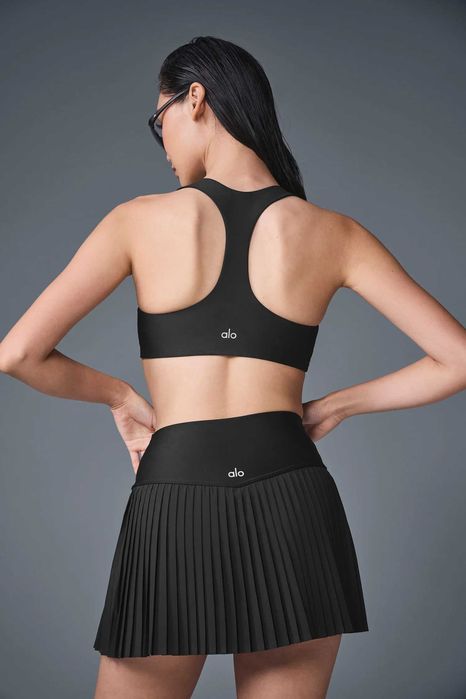 Оригінальна жіноча тенісна спідниця Alo Yoga Grand Slam Black XS