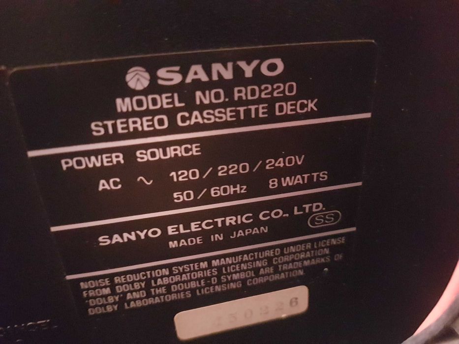 Aparelhagem Sanyo made in japan