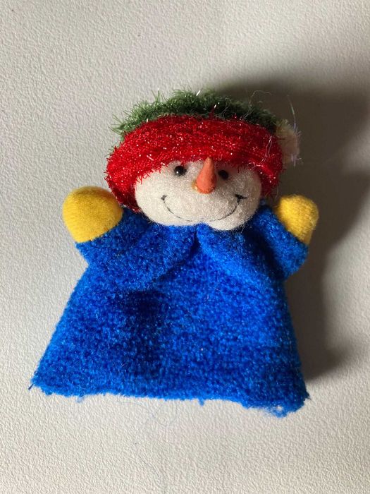 Pequeno Fantoche de Natal - Boneco de Neve