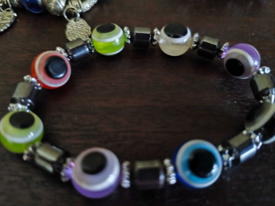 Lote 3 Pulseiras Estilo Místico e Casual - Olho Turco e Mocho