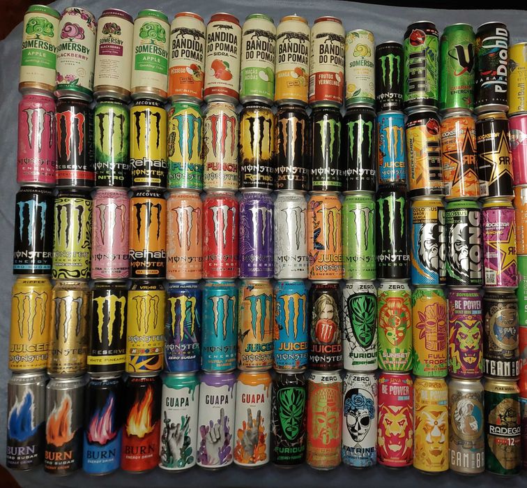 Coleção de Latas e Garrafas (Monster, Edições Internacionais e Mais)