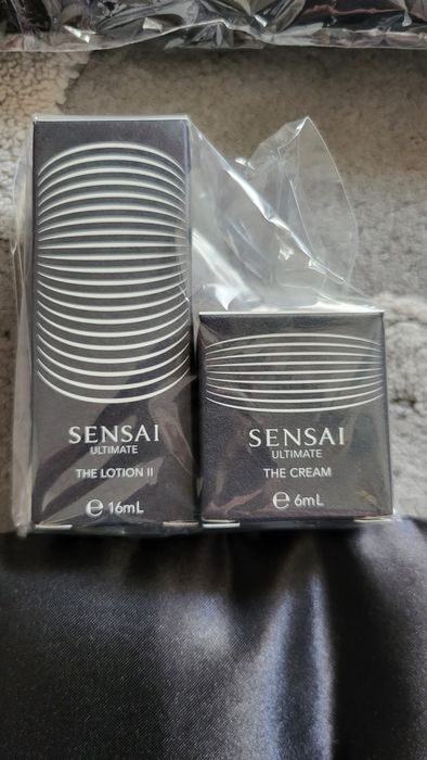 Sensai ultimate the cream 6ml + the lotion II 16ml +opaska na oczy