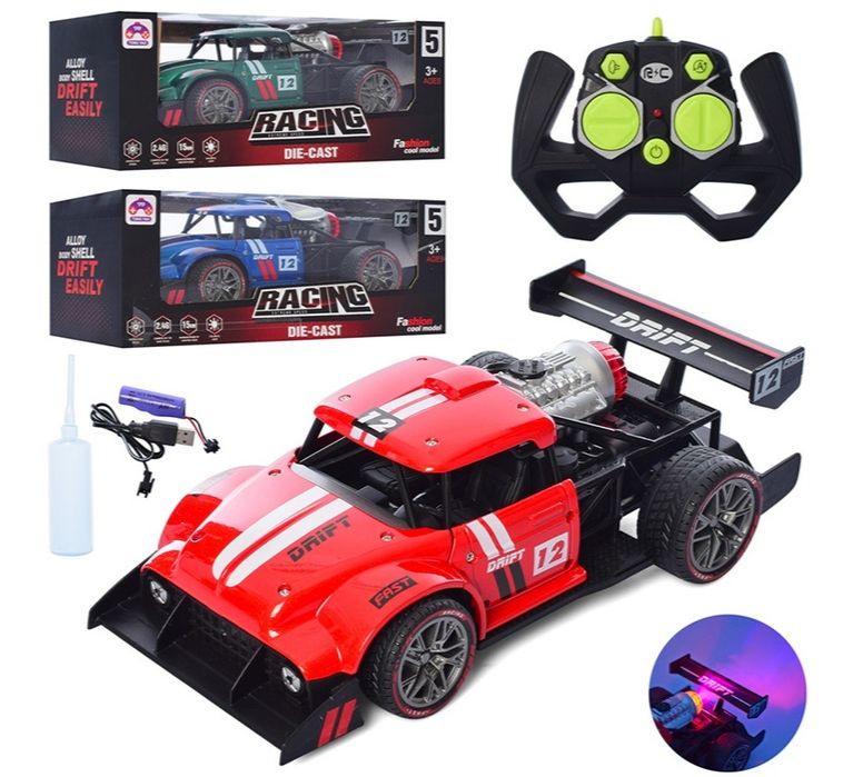 Гоночная дрифт машинка на радиоуправлении,металл корпус,парогенератор.