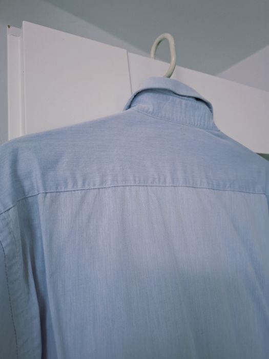 Koszula Vistula L- XL niebieska jak nowa meska bawełna organiczna