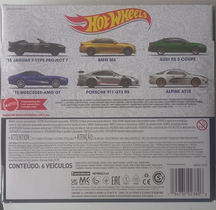 Conjunto 6 miniaturas Hot wheels