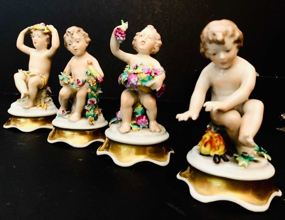 Estatuetas porcelana "4 Estações" - Artibus - Antigas